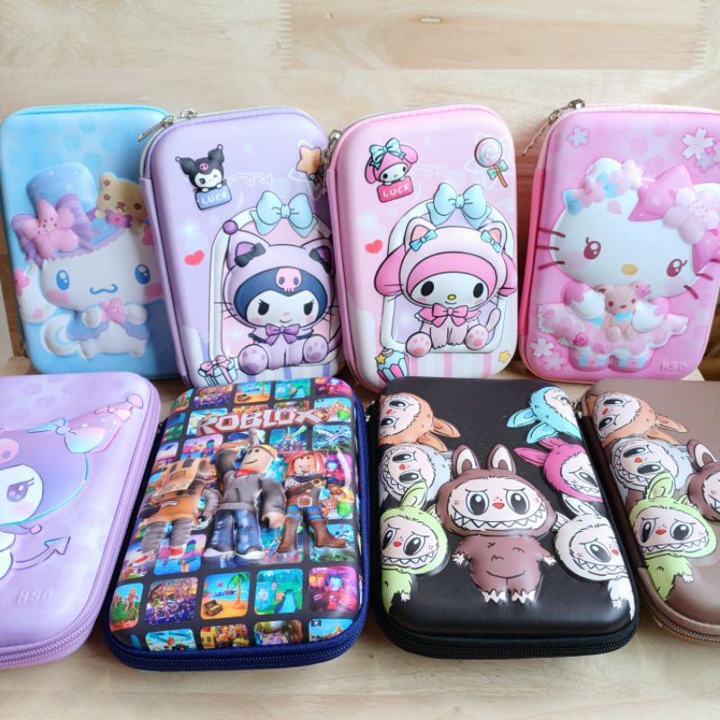 

Kotak pensil case besar 3D sanrio labubu roblox cinnamoroll my melody kuromi hello kitty