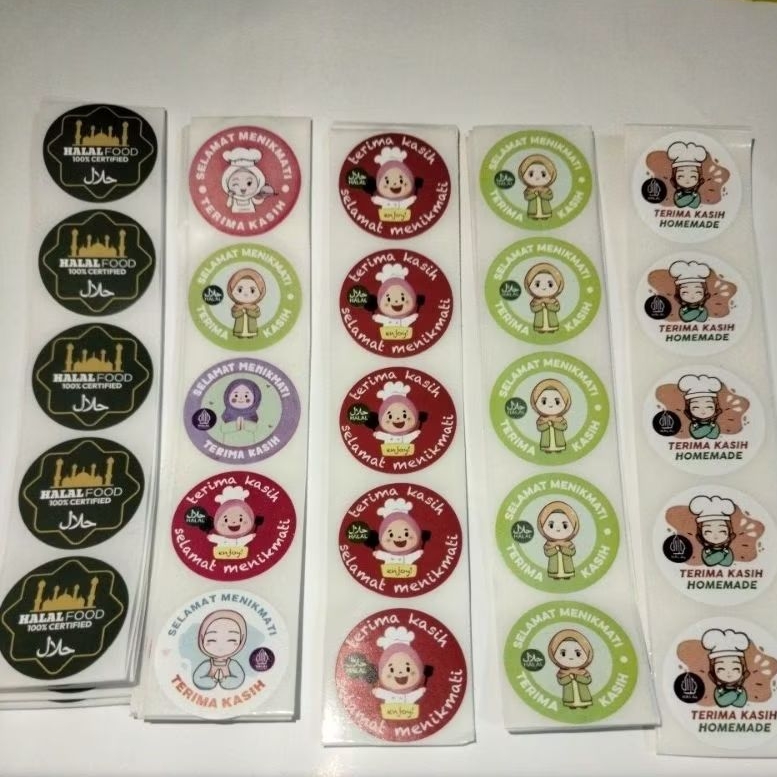 

stiker Terima Kasih "HALAL" 50pcs stiker