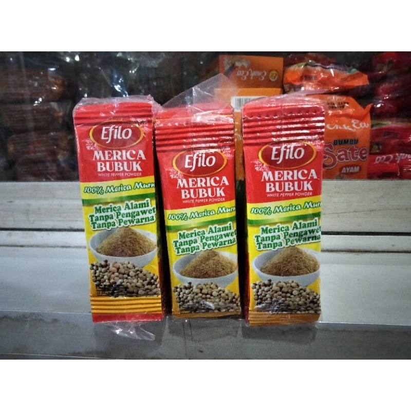 

Merica Bubuk Efilo 2 gr isi 40 sachet