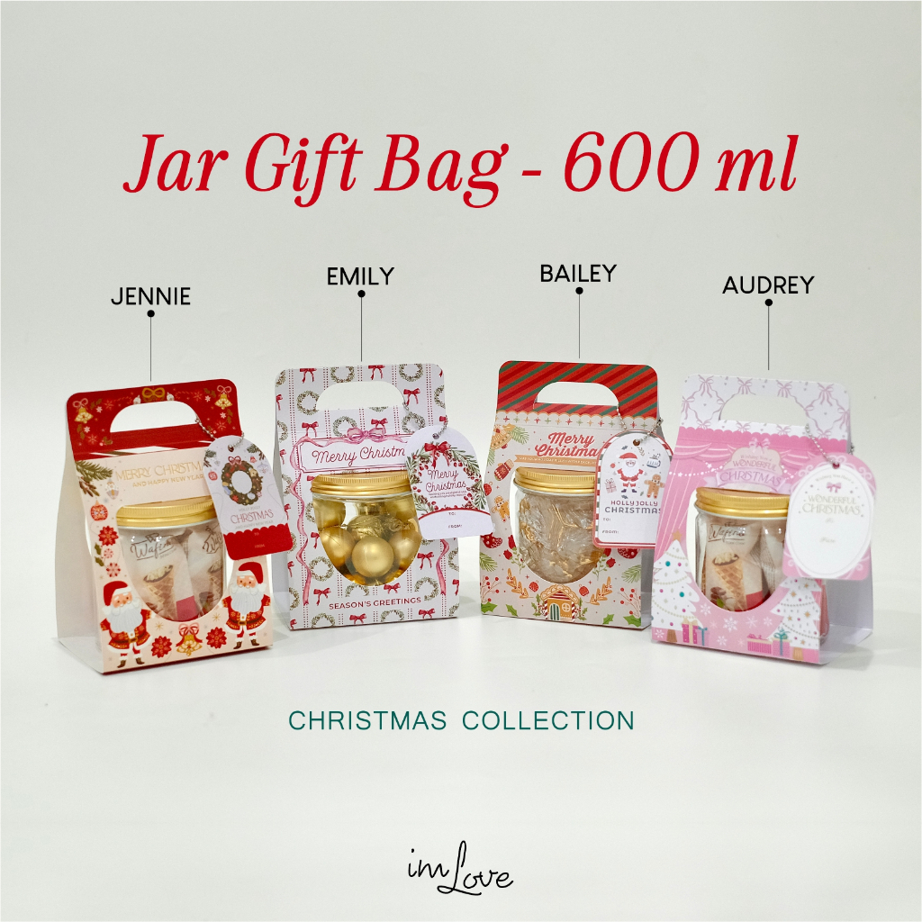 

[10 SET] Box Jar 600 ml Box Jinjing Box Natal Merry Christmas Toples Kue Kering Hampers Souvenir