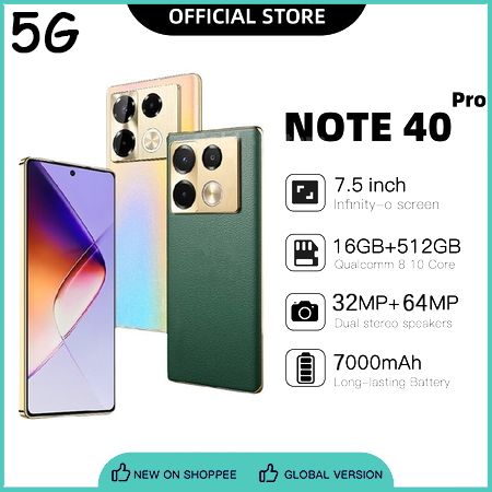 【100% Baru 】HP INFINIX NOTE 40 Pro 5G NFC Asli Android 13 5G HP Murah RAM 16GB +512GB Bisa COD ROM7.