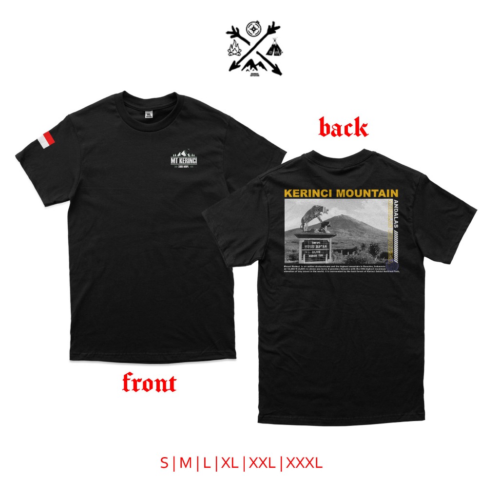 kaos pendaki gunung kerinci explore kerinci