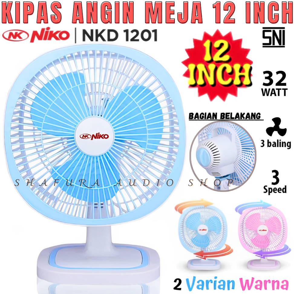 Niko Kipas Angin Meja 12" Nkd 1201 | Kipas Angin Meja Niko 12 Inch Nkd 1201 - Kipas Meja Desk Fan 12
