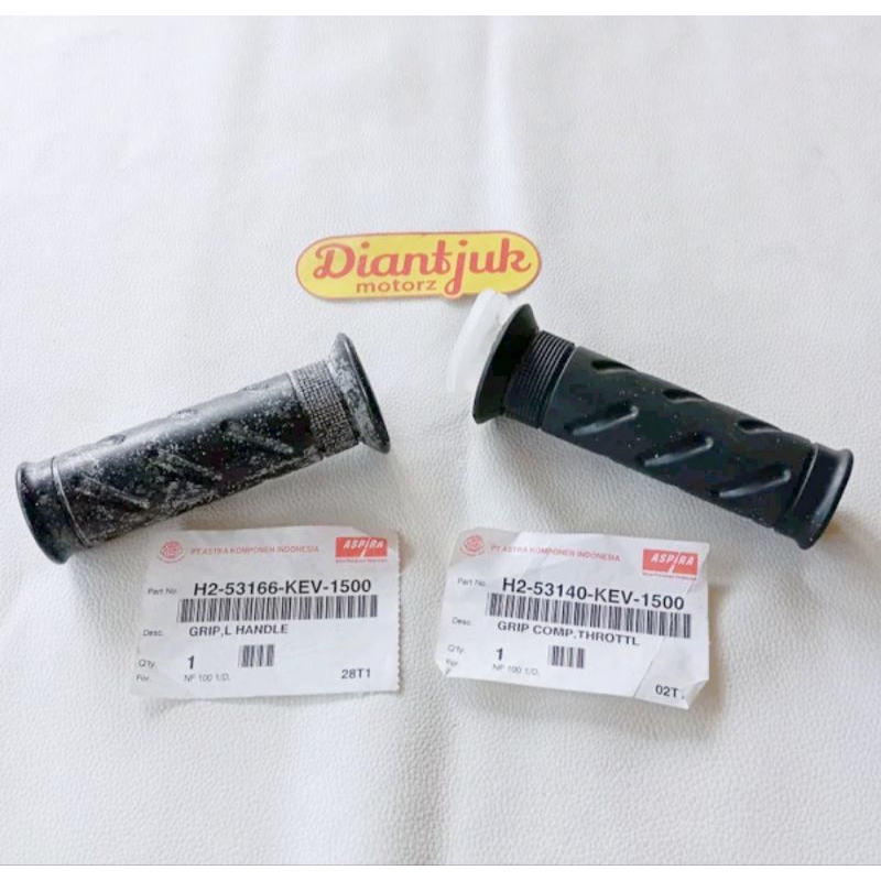 Handgrip Handfat Grip Pipa Selongsong Gas Kanan Kiri Set Honda Supra X XX Fit 100 Lama Original