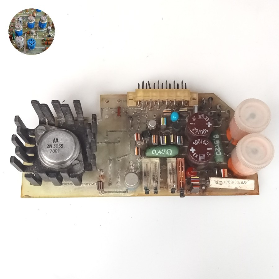 Transistor Jengkol Motorola 2N3055 + Transistor Kaleng 2N2906A + Elko Siemens