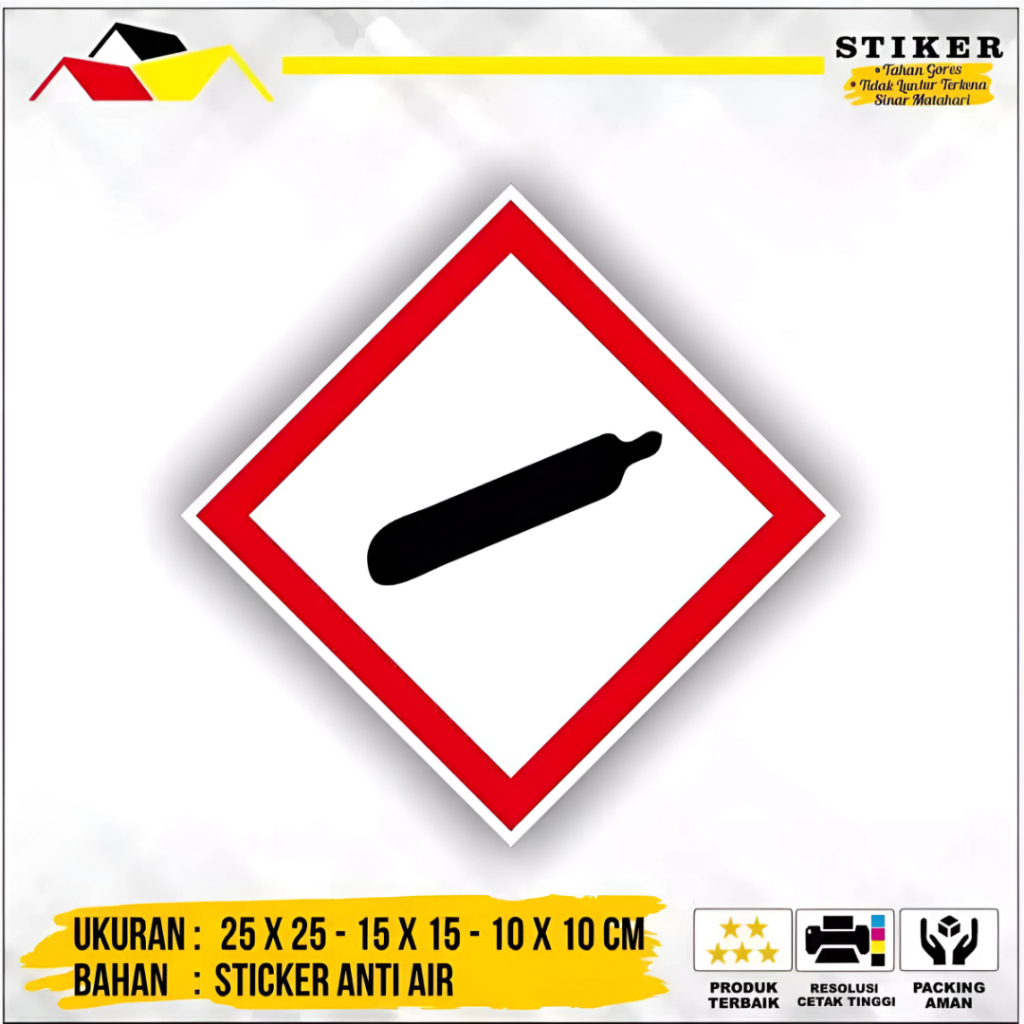 

Stiker Label Tanda Simbol Limbah B3 Tabung Gas Bertekanan