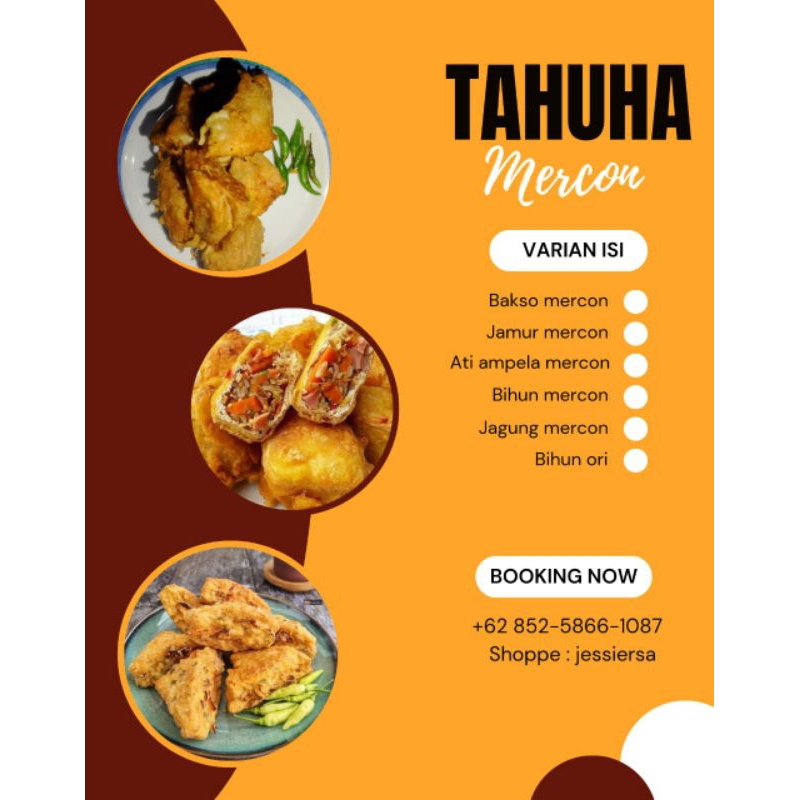 

Tahuha isi bakso mercon/jamur mercon/jamur mercon/ati ampela mercon