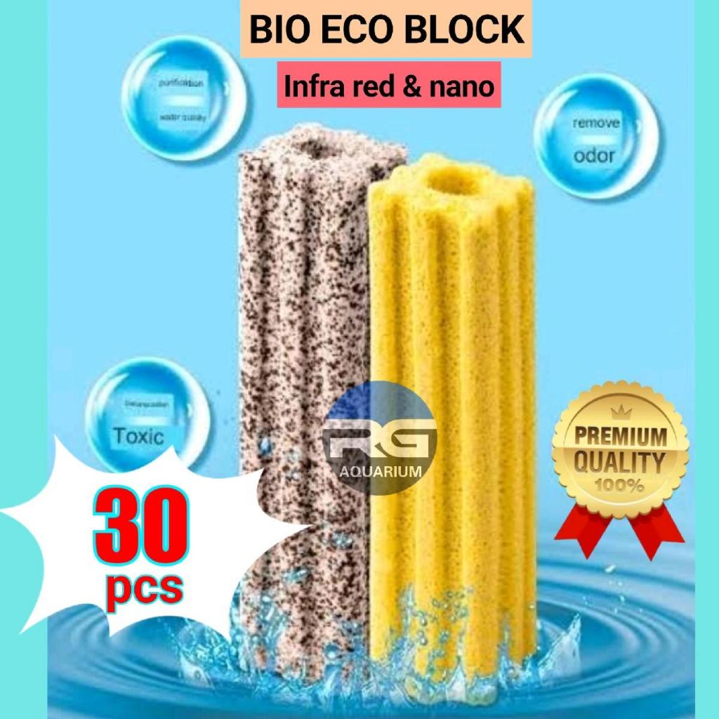 Paket 30pcs momogi filter eco bio block rumah bakteri aquarium dan kolam koi