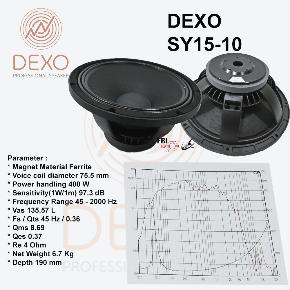 SPEAKER DEXO SY 15-10 / SPEAKER DEXO SPEAKER DEXO 15inc MID / SPEAKER SY 15-10 DEXO KOMPONEN DEXO