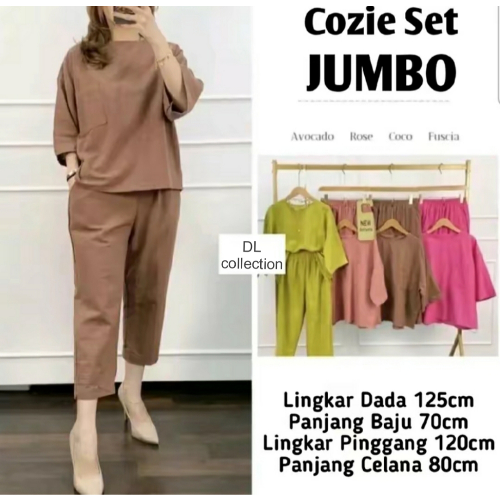 COZIE ONE set setelan wanita TERBARU , ( top + pants ) one set KATUN Linen premium CESIA one set pro