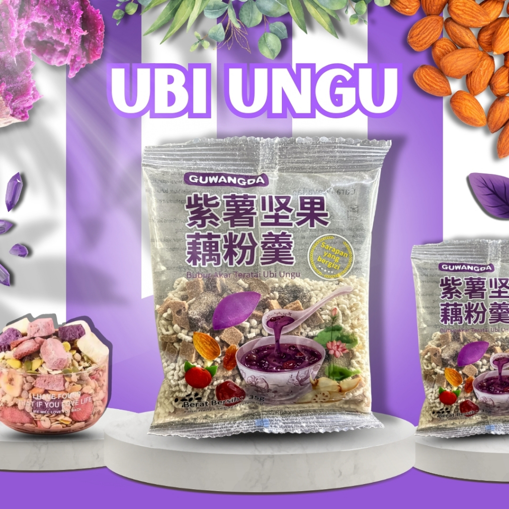 

Oufen Lotus Root Powder - Sachet Ekonomis Ubi ungu (35g) & Praktis