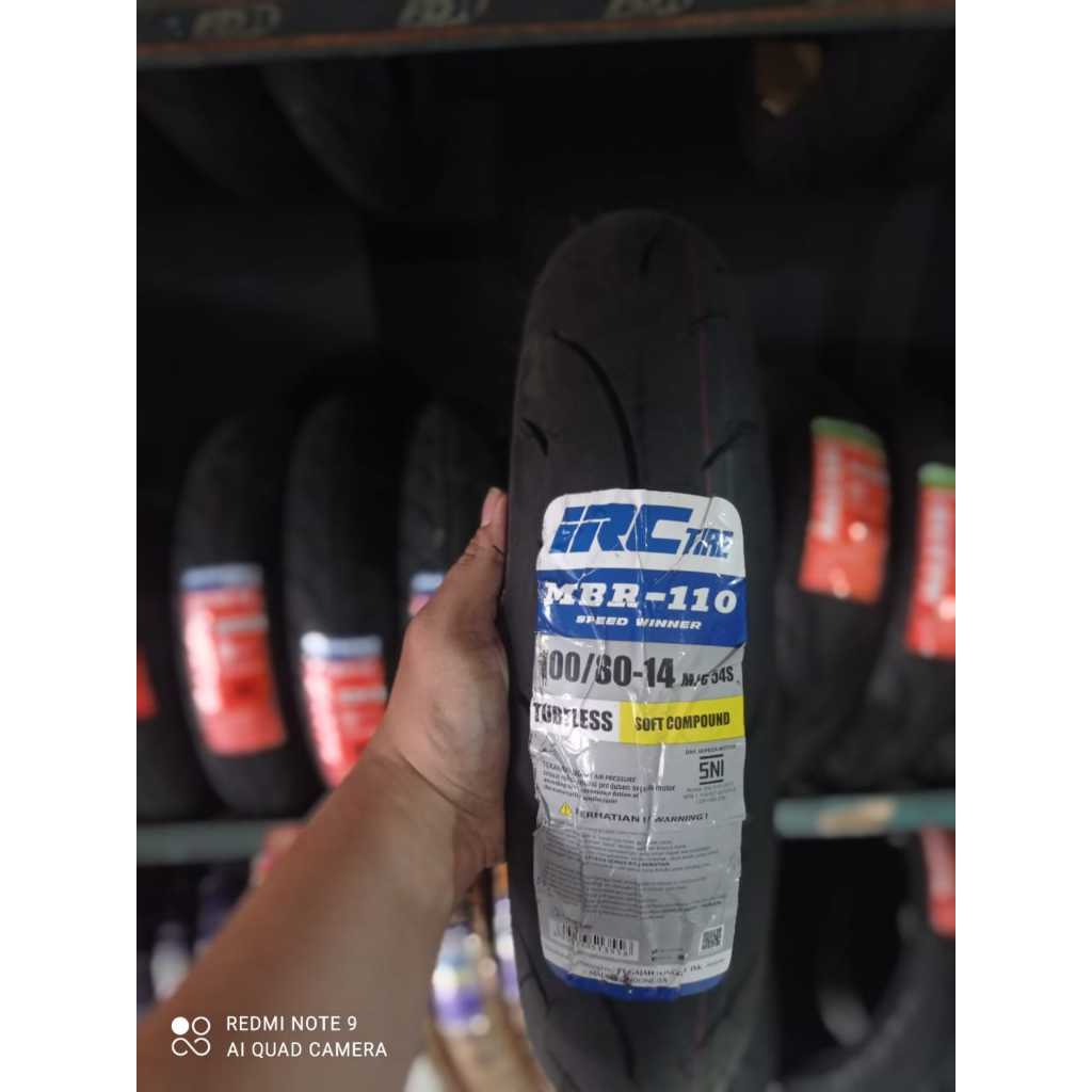 Ban Tubeless IRC MBR110 100/80-14 Soft Compound