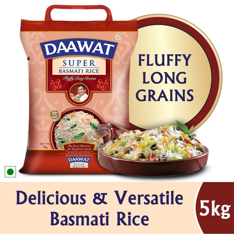 

DAAWAT SUPER BASMATI RICE 5KG / Beras Basmati Super / Beras India
