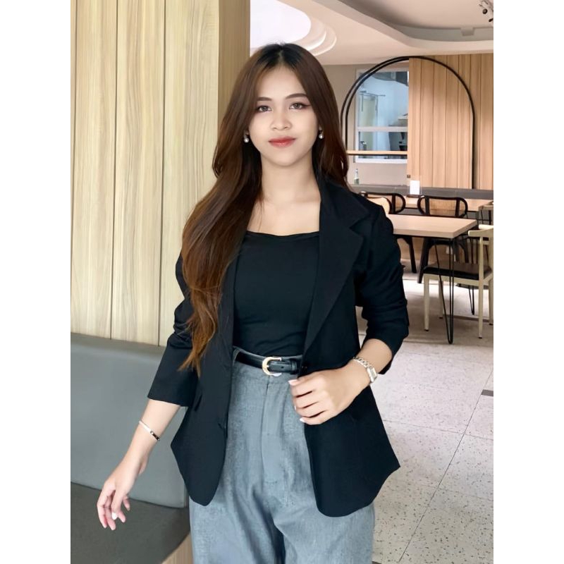 blazer kerja wanita lengan panjang blazer hitam wanita blazer kerja wanita