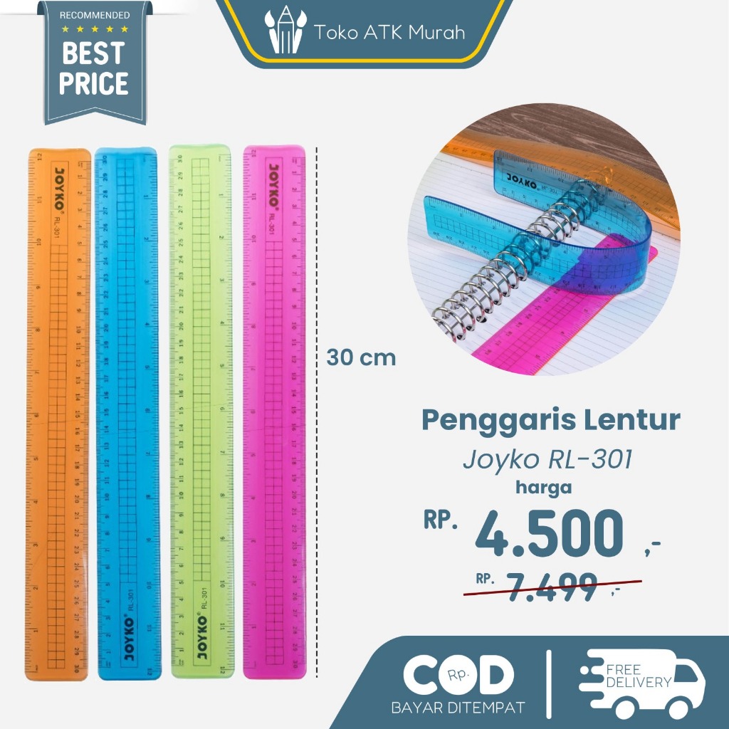 

Flexible Ruler Joyko RL-301 30 cm Penggaris Lentur