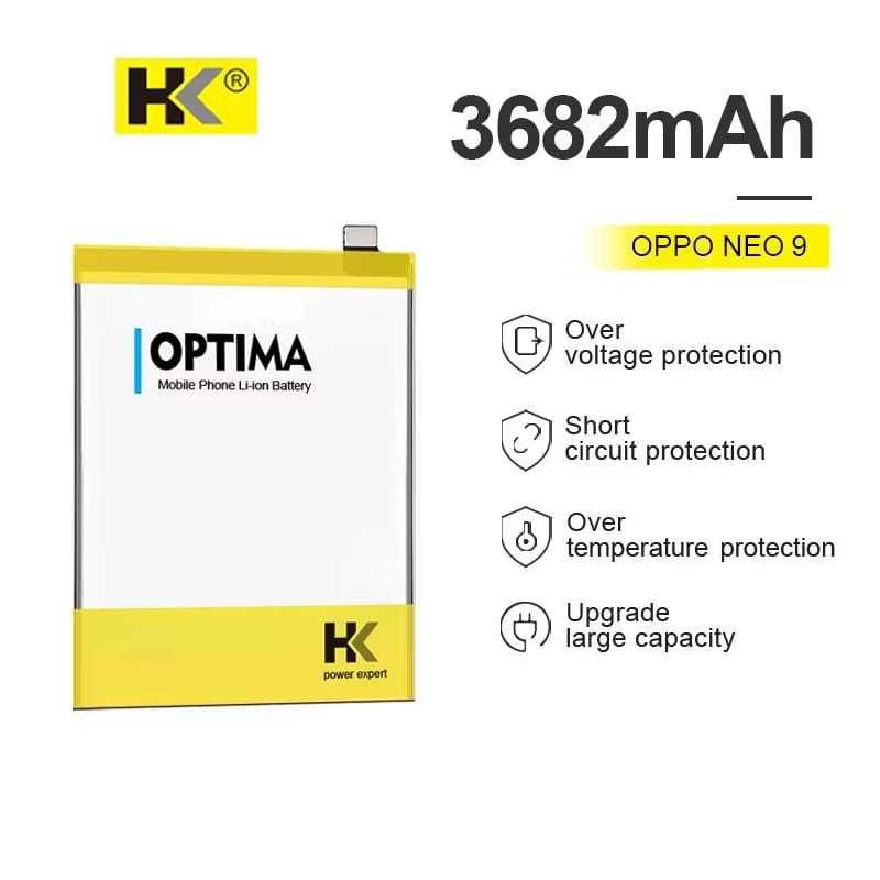 HK Optima Baterai Oppo Neo 9 / A37 / A37F / BLP615 3682 mAh 3.8V Double IC batere