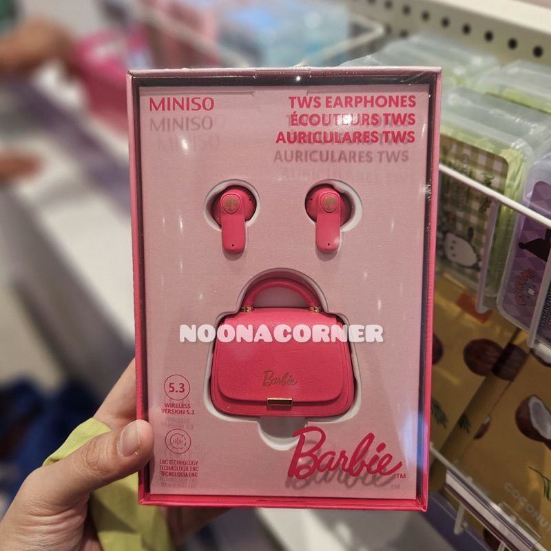 Miniso x Barbie ‼️ TWS Bluetooth Earphone Bag Style Barbie Pink Collections
