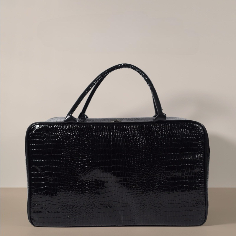 Travel Bag Kulit Premium Motif Croco / Tas Travel Kulit Waterproof / Tas Koper / Tas Traveling Wanit