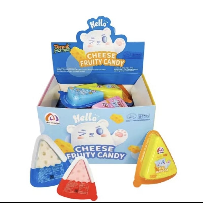 

CHEESE FRUITY CANDY/JELLY KEJU BUAH 1 BOX ISI 30