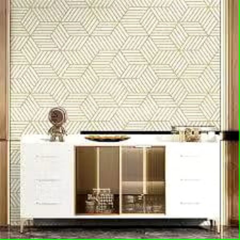 Wallpaper Sticker Dinding Motif New Hexagonal / Wallpaper Keren