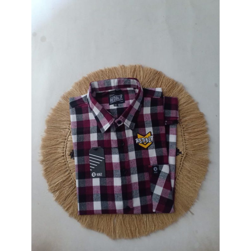 Flanel Pendek Pria original oversize XXL XXXL