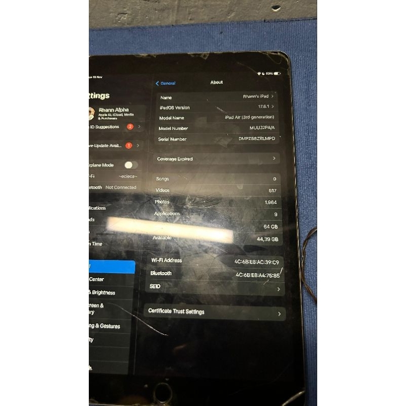 ipad air 3 ibox 64 gb wifi only