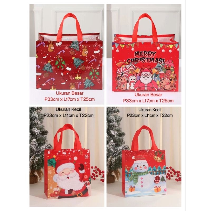 

TAS SPUNBOND NATAL TAS MERRY CHRISTMAS TAS HAMPERS NATAL TAS BINGKISAN NATAL TAS KADO NATAL