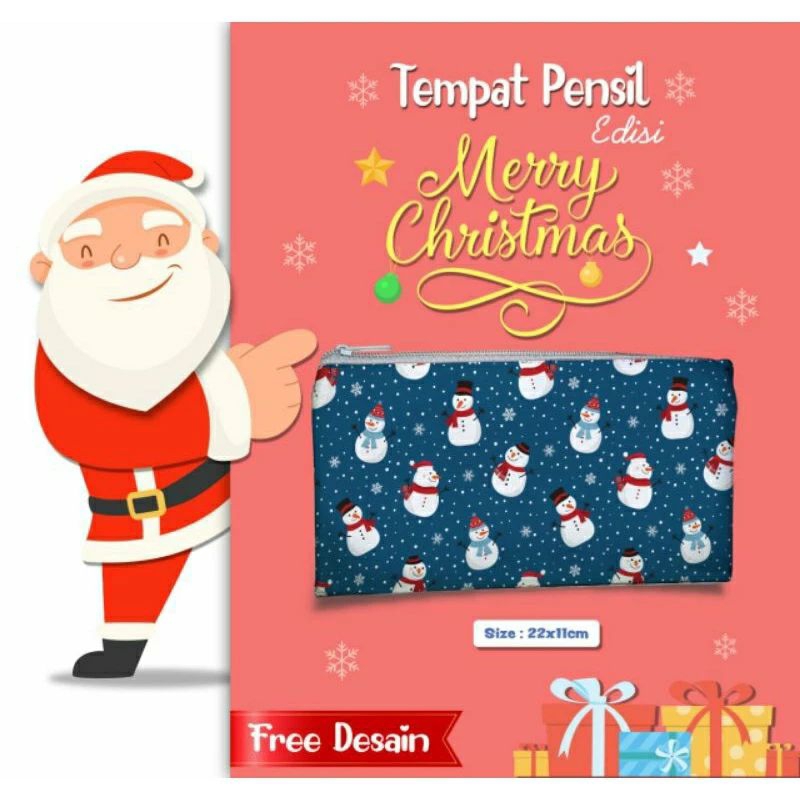 

LANCAR Paket 100Pcs - Tempat Pensil Merry Christmas 04