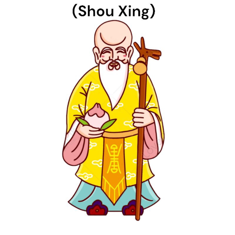 Fu Lu Shou Kostum Shou Xing/Kostum Dewa Panjang Umur/Kostum Tiga Bintang Fu Lu Shou