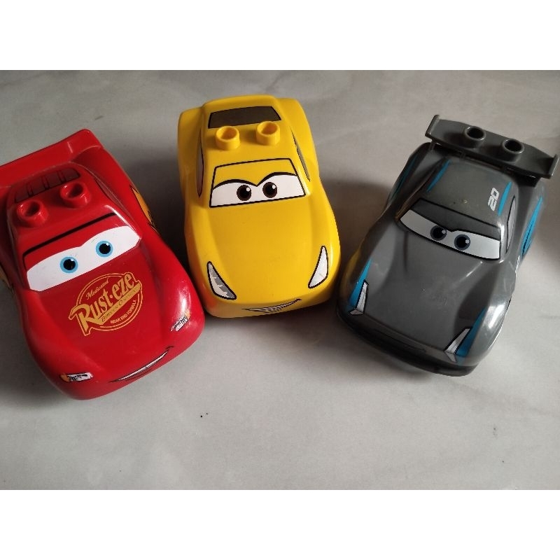 [Preloved] Lego Duplo CARS: Tow Mater, Storm, Mc Queen, Cruz, Plane