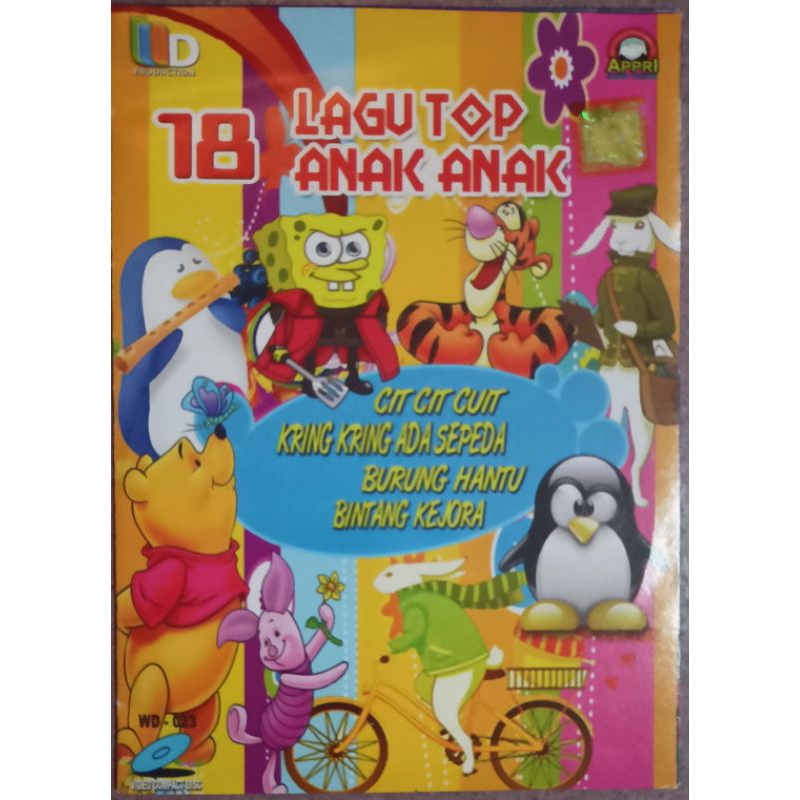 VCD original 18 lagu top anak anak