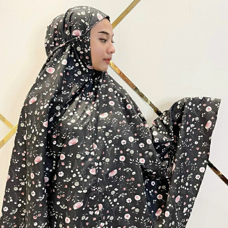 Mukena Dewasa Traveling 2in1 Katun Micro Motif Flowy Bunga