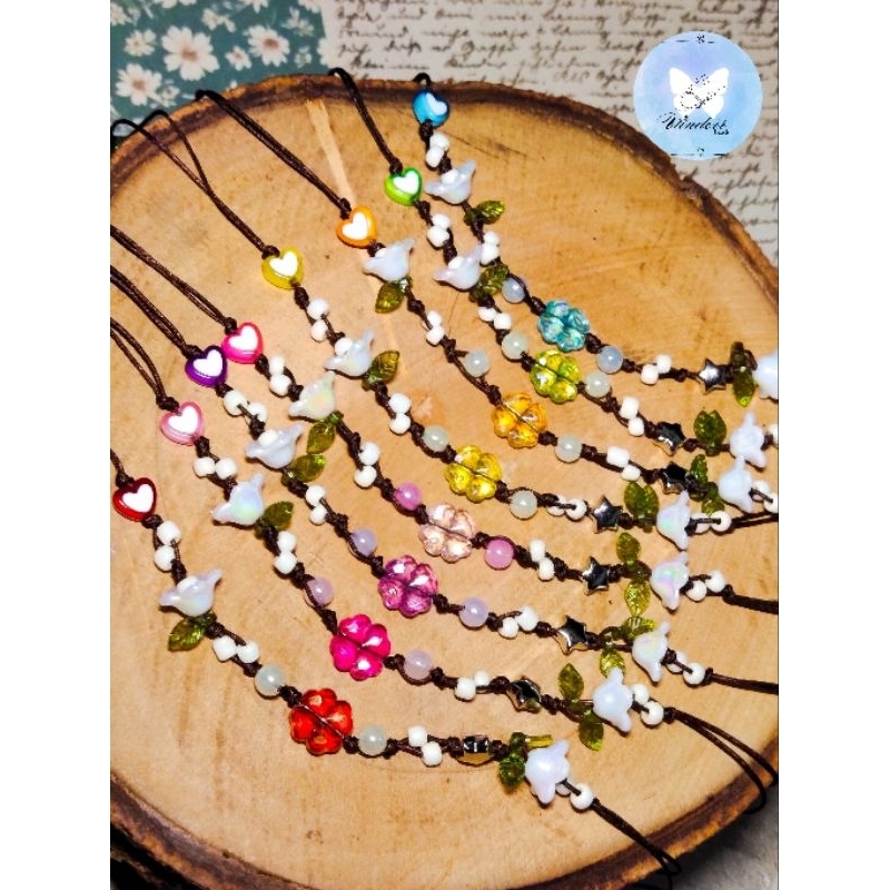 gelang serut / gelang serut fairy / gelang aesthetic / gelang daun semanggi / gelang couple / gelang
