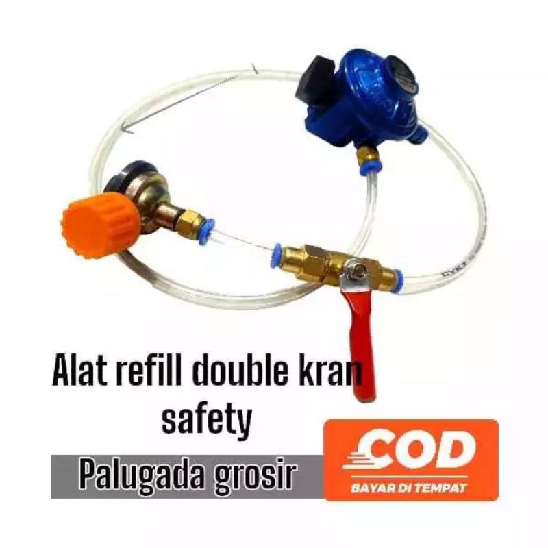 ￼ALAT REFILL GAS PORTABLE DOUBLE KRAN ON-OFF SAFETY