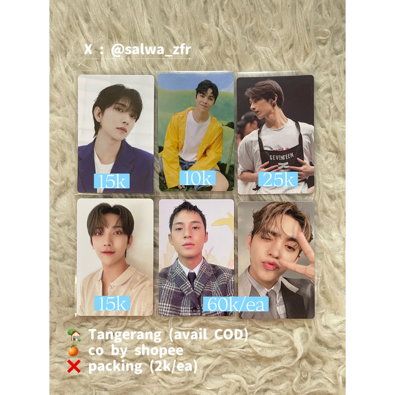 [100% OFFICIAL] PC PHOTOCARD SEVENTEEN SVT RIGHT HERE SCOUPS MINGYU DICON JOSHUA JUN VERNON