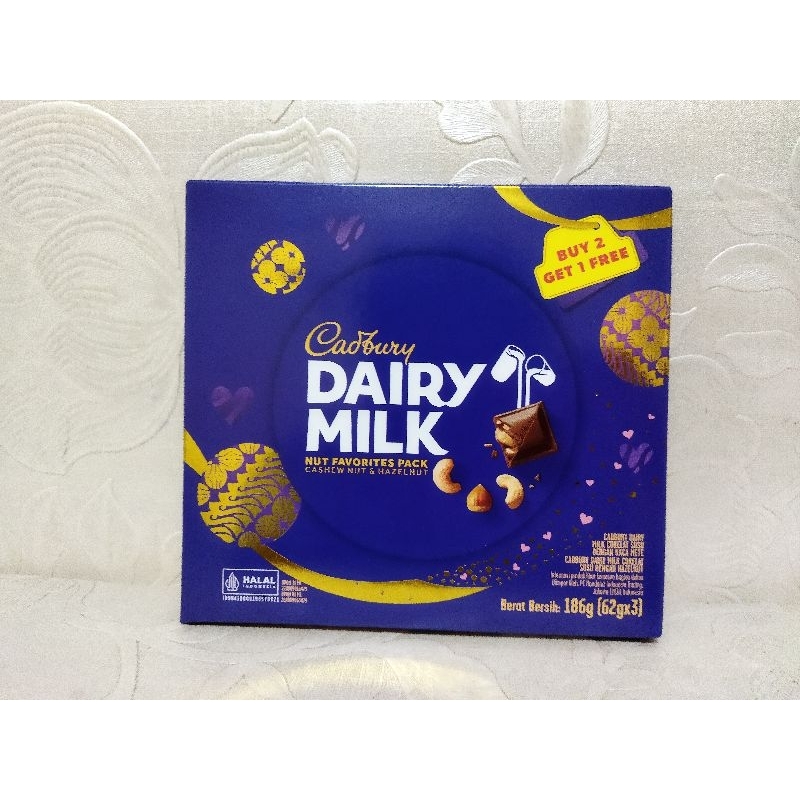 

CADBURY GIFT PACK VALENTINE 3 × 62 GRAM / CADBURY VALENTINE ISI 3 PCS / COKELAT CADBURY ALL VARIANT 62 GRAM / COKELAT CADBURY 90 GRAM / CADBURY OREO / CADBURY HAZELNUT / CADBURY DURIAN / COKELAT CADBURY ALL VARIANT / CADBURY DAIRY MILK / CADBURY