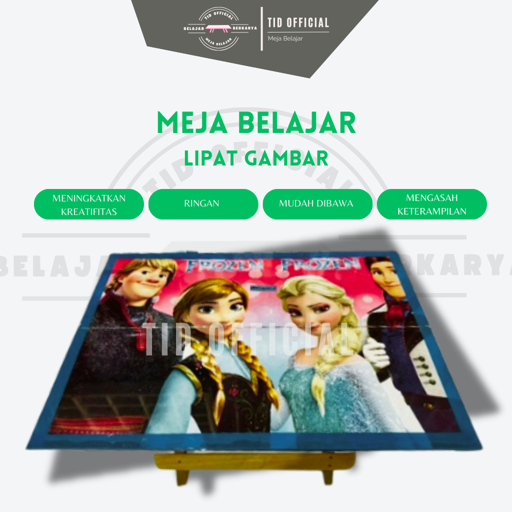 MEJA BELAJAR LIPAT KAYU BERGAMBAR I MEJA ANAK - ANAK BELAJAR I MEJA LIPAT KAYU I MEJA GAMBAR