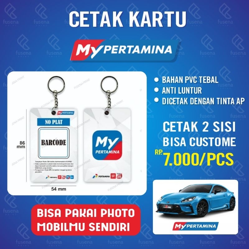 

Cetak kartu MyPertamina model gantungan kunci