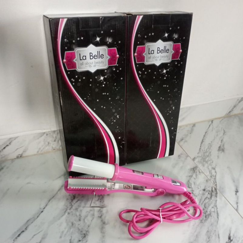 alat penata rambut putar elektrik. La Belle Hair Styler Pink. HG HAIR CURLER CERAMIC LABELLE - PINK.