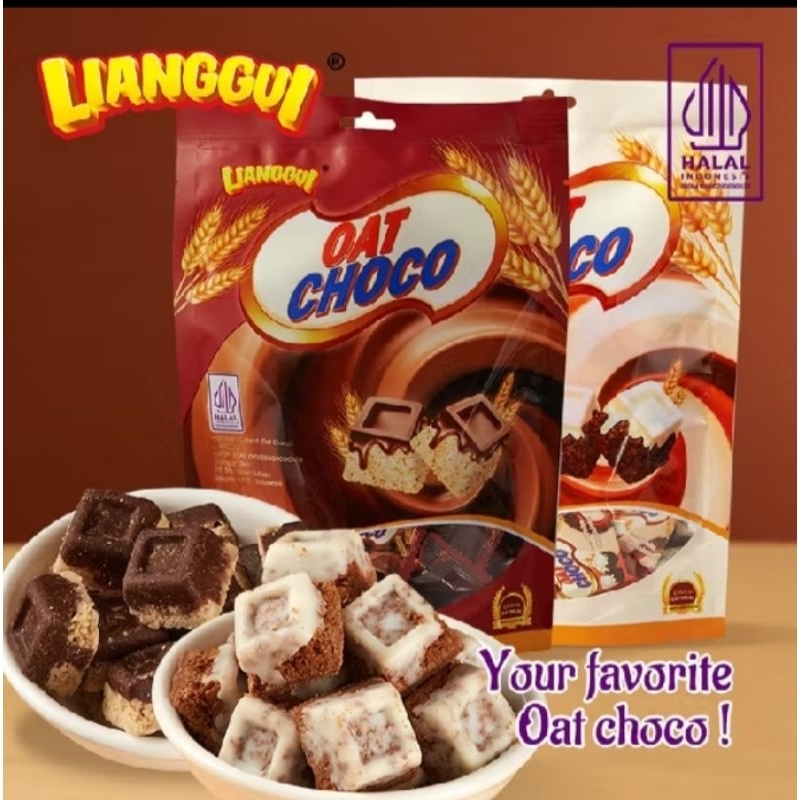 

Lianggui Oat Choco rasa Coklat dan Coklat Putih 90 gr