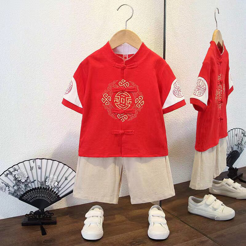 baju imlek anak cowok qipao