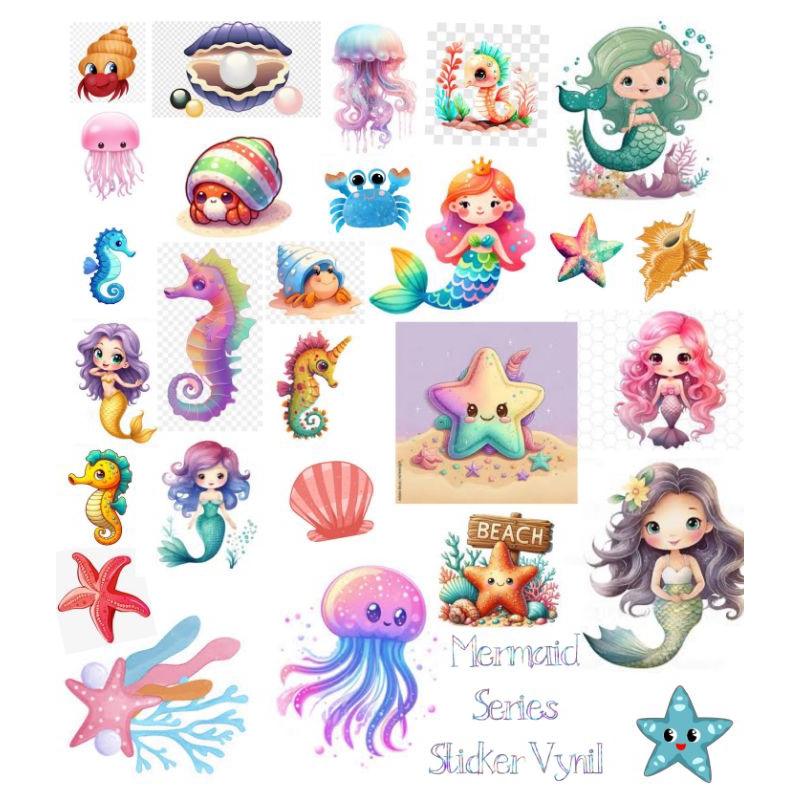 

Sticker Mermaid Tahan Air Sudah dipotong