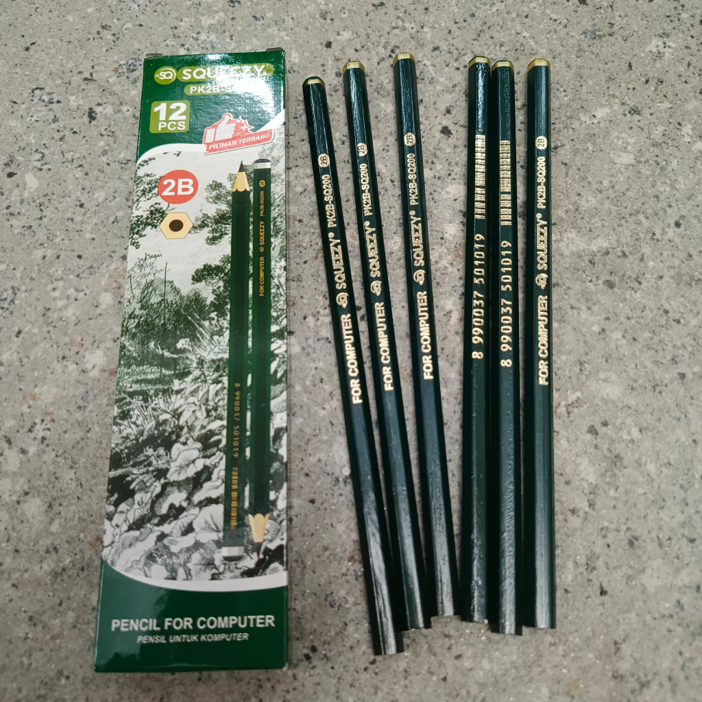 

Pensil Murah 2B Merek Squeezy Sq-200 Hijau
