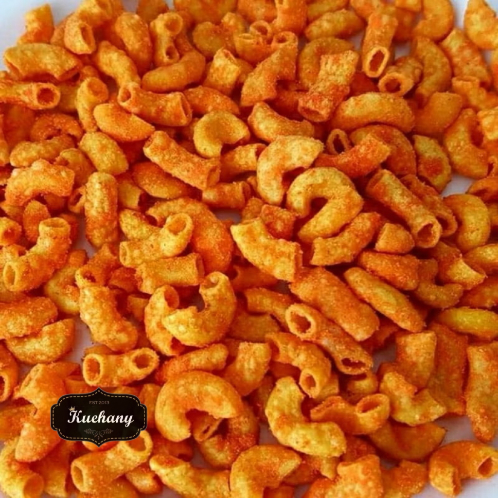 

MAKARONI BUMBU RUJAK PEDAS MANIS 1 KG / MAKRONI RUJAK / MACARONI RUJAK /