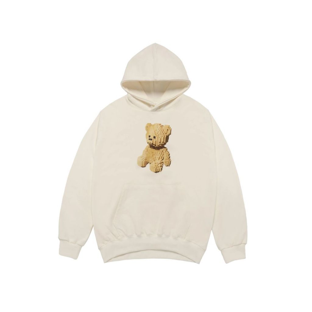 [ADLV] Acmedelavie Block Bear Hoodie Cream