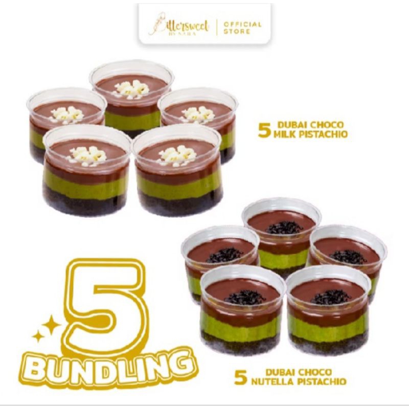 

BITTERSWEET BY NAJLA - PAKET BUNDLING 5 DUBAI CHOCO PISTACHIO