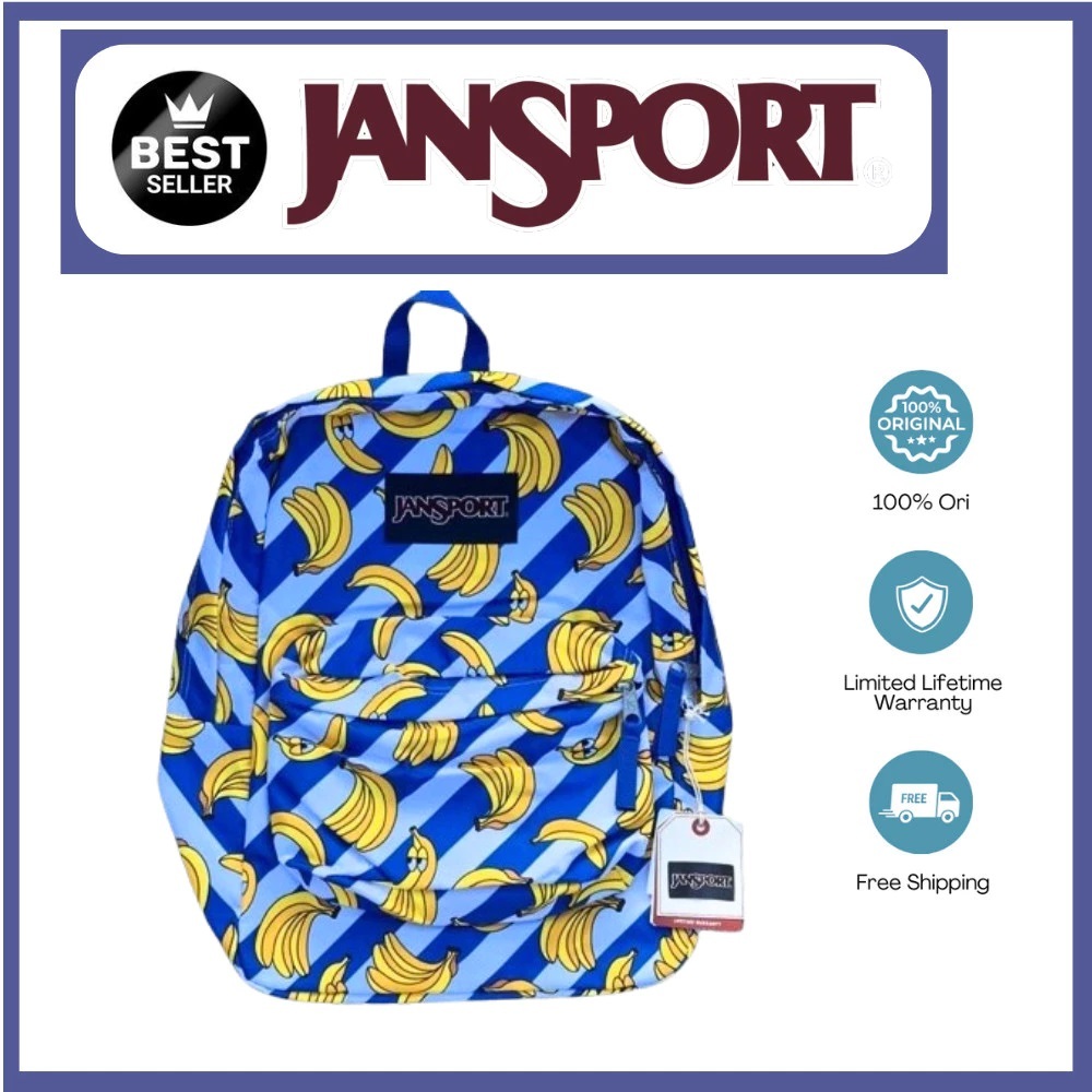 TAS RANSEL WANITA PISANG TAS WANITA JANSPORT - BANANAS ORIGINAL tas sekolah jansport original 100%