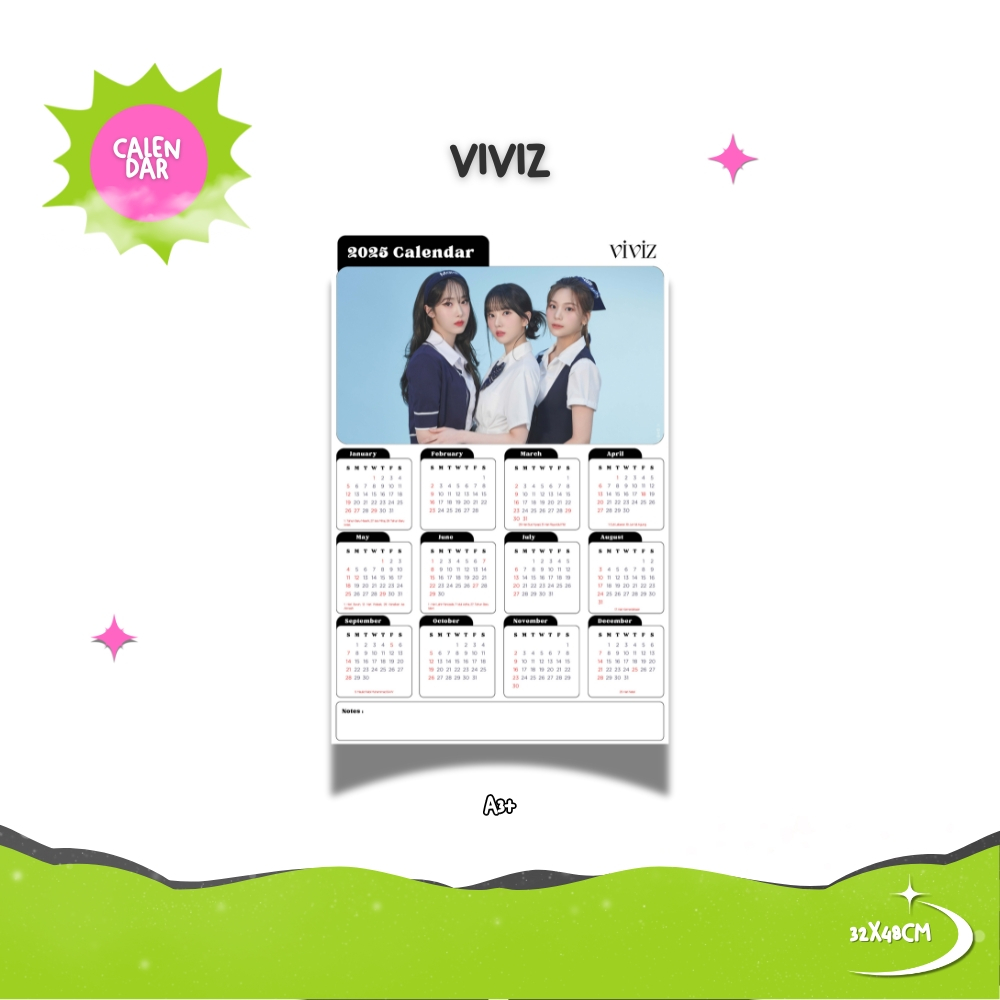 

2025 KALENDER VIVIZ KPOP + LAMINASI 2SISI GLOSSY IDOL KOREA BIAS MURAH UNOFFICIAL NAV SINB EUNHA UMJI READY STOCK !