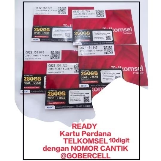 Nomor Cantik Kartu Perdana Telkomsel 10 Digit Full Kuota 1 Tahun