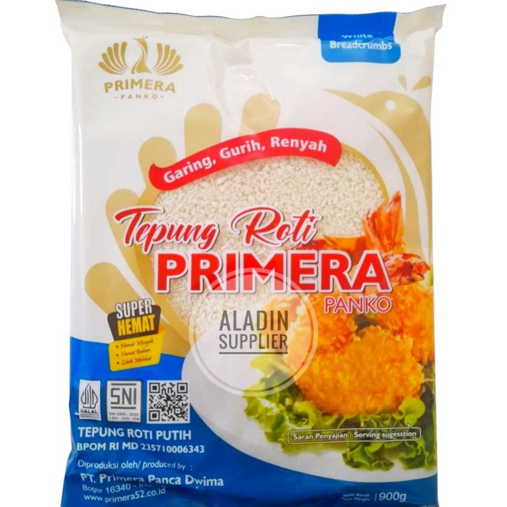 

Tepung Panko Putih 900gr/Tepung Roti/Bread Crums Premium Primera Halal